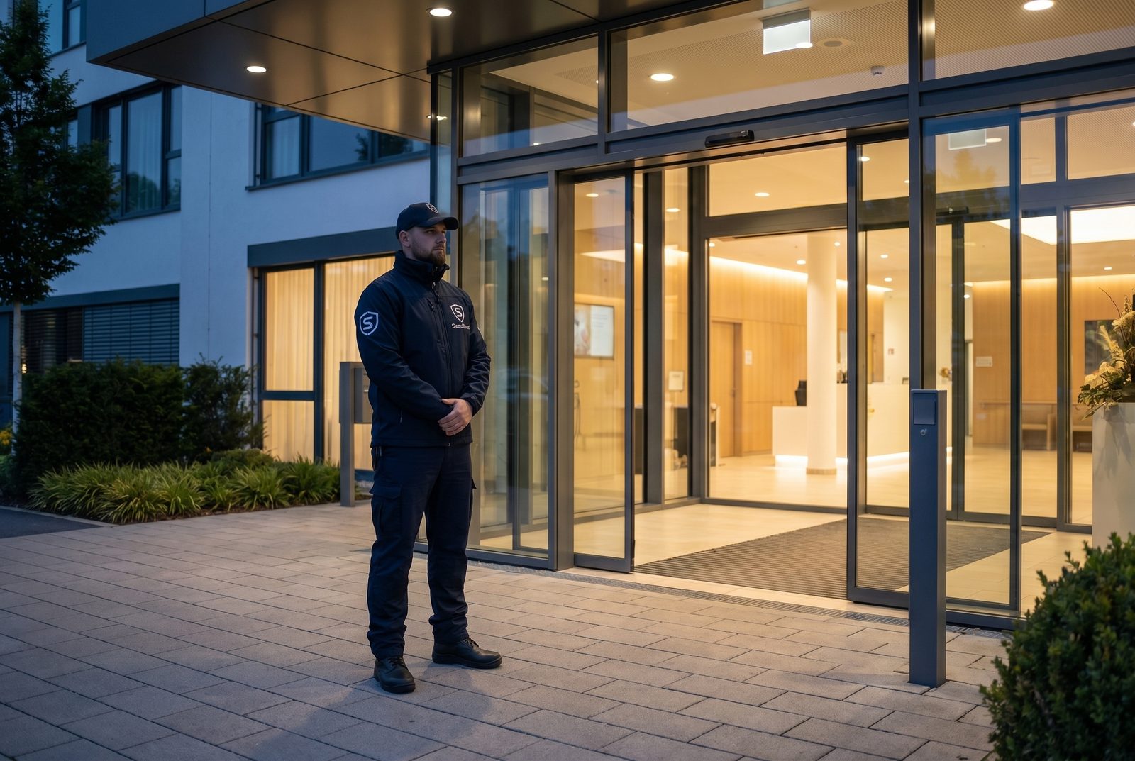 Klinikbewachung am Eingang